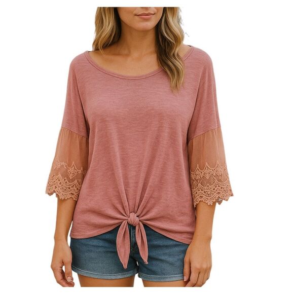 7th Ray size XL boho USA made lace bell sleeves. - Picture 1 of 8